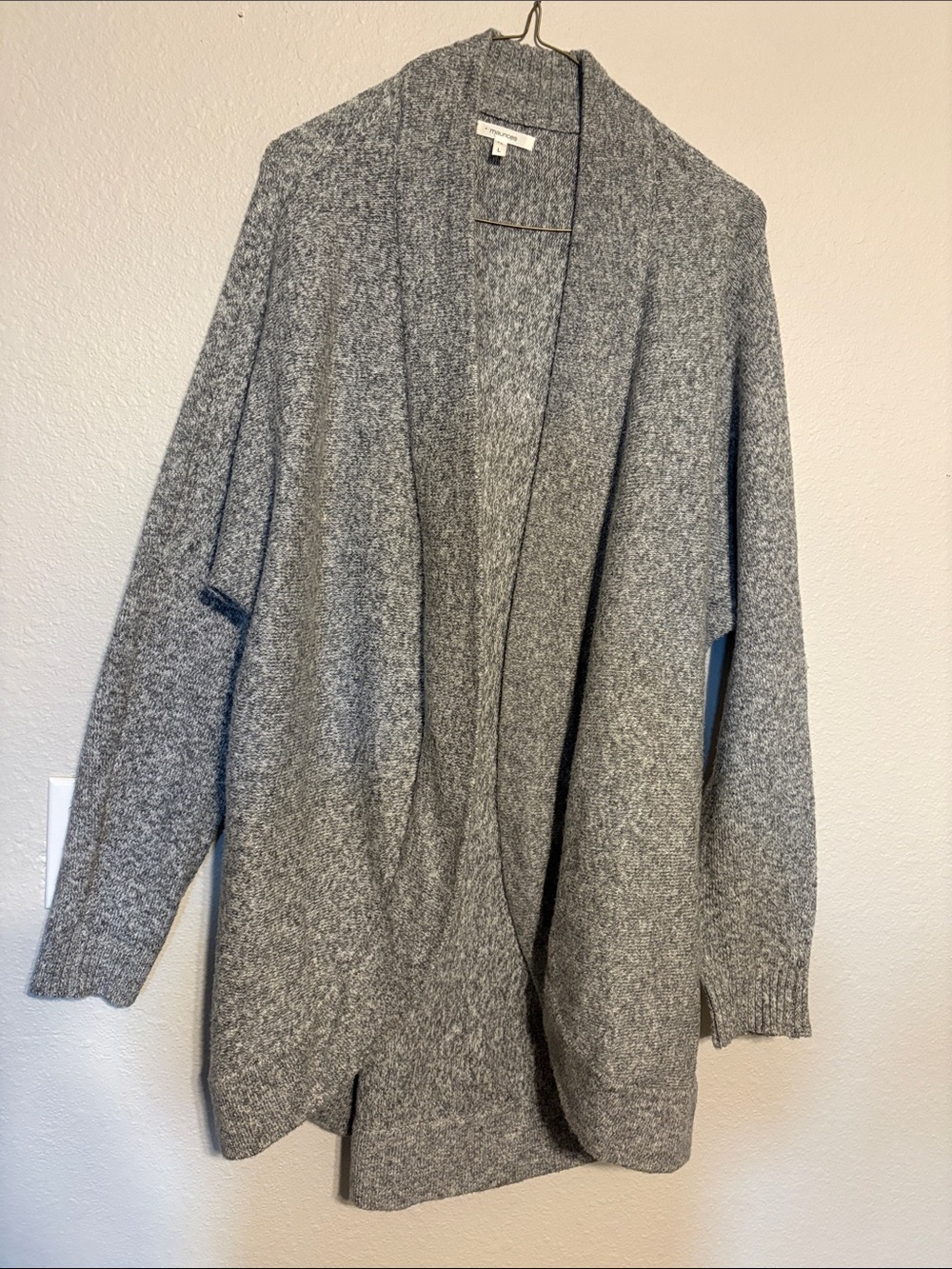 Maurices Heather Gray Open-Front Women's Cardigan
